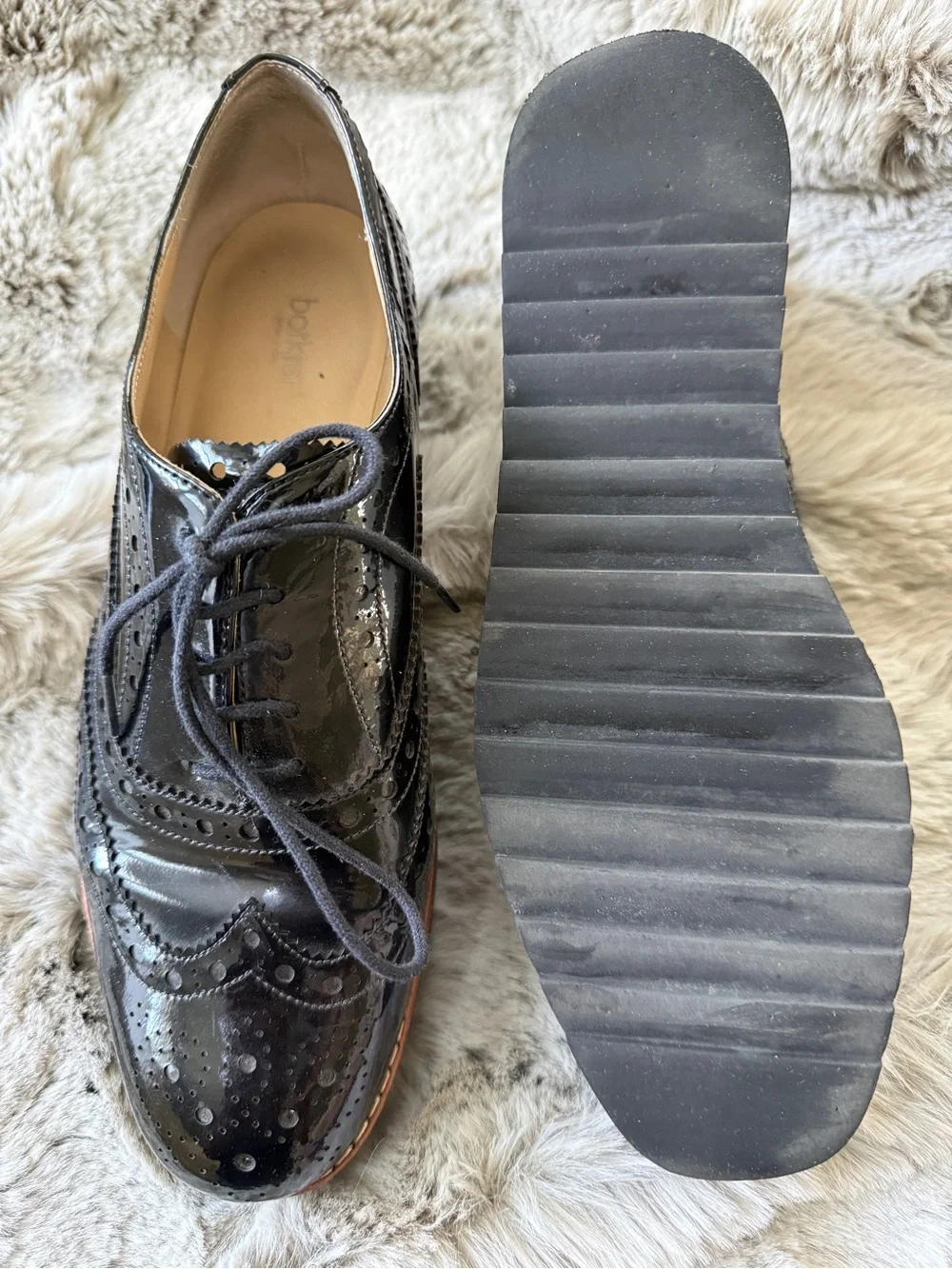 Botkier Patent Leather Playform Oxfords